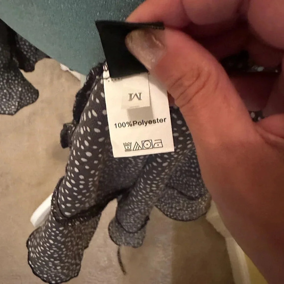 Polka dot spaghetti strap wrap dress - Picture 10 of 10